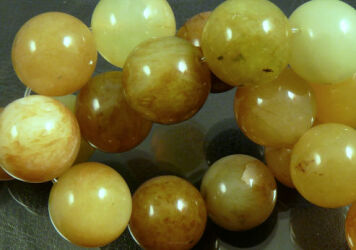 Natural Jade Sphere 16mm Cord 25pcs