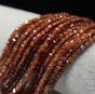 Granat Hessonit Kostka Fasetowana 3.5 mm Sznur