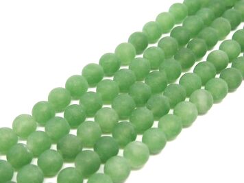 Jadeit Matowy Kule 8 mm Zielone 