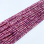 Turmalin Malinowy Oponka Fasetowana 3x2 mm Sznur 40 cm. - 3