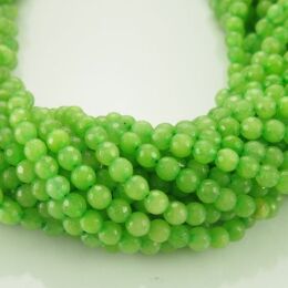 Jadeit Kule Fasetowane 6mm Zielone Sznur ok. 40cm