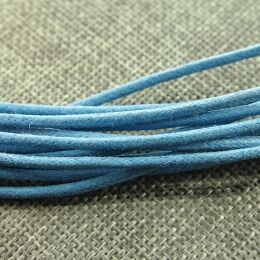 Sznurek Woskowany 2mm Niebieski 100cm 