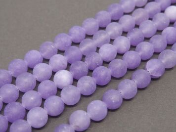 Jadeit Matowy Kule 8 mm Fioletowy