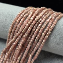 Rodochrozyt Kostka Fasetowana 3mm