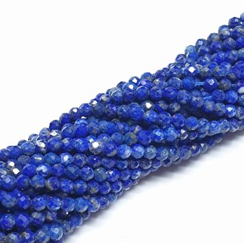 Lapis Lazuli Kulka Fasetowana 2.5 mm