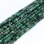 Szmaragd Kostka Fasetowana 4 mm Sznur 40cm  - 3