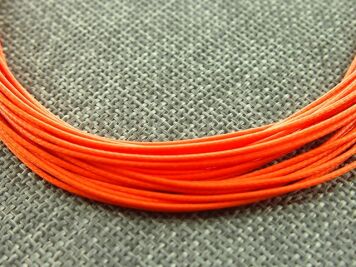 Sznurek Woskowany 1mm Ciemna Pomarańcza 55cm