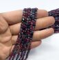 Szafir i Rubin Mix Moneta Fasetowana 4 mm Sznur 40cm Pastylka - 2