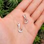 carabiner clasp 21mm stainless steel color dark silver - 2