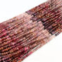 Spinel Oponki Fasetowane Czerwone Cieniowane 4x3mm Sznur 40cm - 3