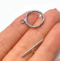 Zapięcie Toggle Stal Jasne Srebro 16 mm - 2