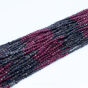 Szafir i Rubin Mix Moneta Fasetowana 4 mm Sznur 40cm Pastylka - 3