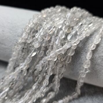 Kryształ Górski z Turmalinem Otoczak 5x3 mm Gładki