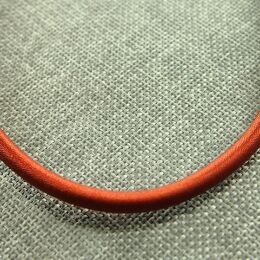 Baza Naszyjnika Satynowa z zapięciem 4mm jasny brąz 48cm