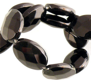 Onyx Ovals 14 / 10mm facetted cord 40cm 27 Ovals
