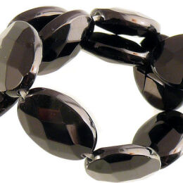 Onyks Owal Fasetowany 14x10 mm 