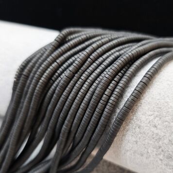 Hematyt Czarny Matowy Dysk 3x1 mm Sznur 40cm