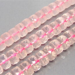 Kwarc Różowy Oponka Fasetowana 12x8 mm