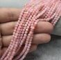 Opal Różowy Kulka Fasetowana 3 mm Sznur 40cm - 2