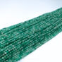 Szmaragd Kulka Fasetowana 3 mm Sznur 40cm  - 3
