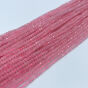 Rózowy Kwarc Oponka Fasetowana 3x2mm Sznur 40cm - 3