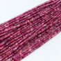 Rubelit Oponka Fasetowana 3x2 mm Sznur 40cm  - 3