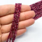 Rubelit Oponka Fasetowana 3x2 mm Sznur 40cm  - 2