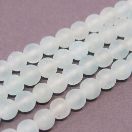 Jadeit Matowy Kule 6 mm Akwamaryna