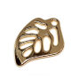 Zawieszka Liść Ornament 23x18mm  Złoto 