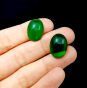 Kaboszon Preciosa Zielony Owal 13x18 mm  - 2