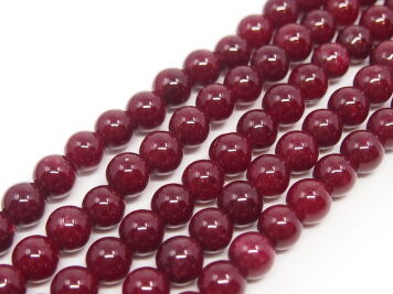 Jadeit Kule 8 mm Wiśniowy