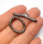 Zapięcie Toggle Owal Stal Rutenowana 16x21 mm - 2