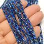 Lapis Lazuli Oponka Fasetowana 3,5x1,5 mm Sznur 40cm - 2