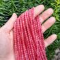 Jadeit Kulka 4mm Blado Czerwony Gładki - 2