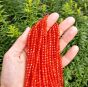 Jadeit Kulka Fasetowana 4mm Ciemny Pomarańczowy - 2
