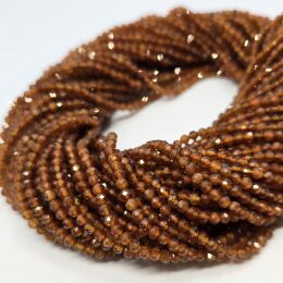  Granat Hessonit Kule Fasetowane 3 mm Diamentowy Szlif  