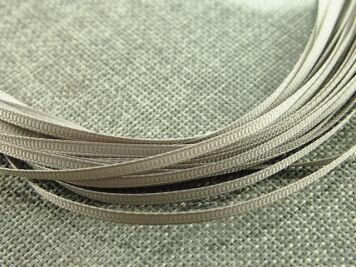 Tasiemka ozdobna płaska 3mm Stalowa 90cm