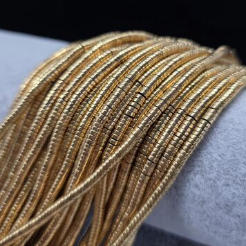 Hematyt Złoty Dysk 3x1 mm Sznur 40cm