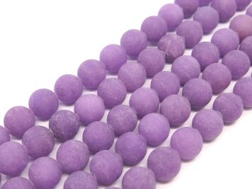 Jadeit Matowy Kulka 10 mm Fioletowy