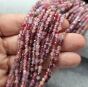 Spinel Czerwony Kulka Fasetowana 3 mm - Sznur 40cm - 2