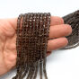 Kwarc Dymny Kostka 4 mm Sznur 40cm  - 2