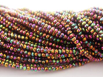 Fianit Oponki Fasetowane 3/2 mm Kolorowy Mix 
