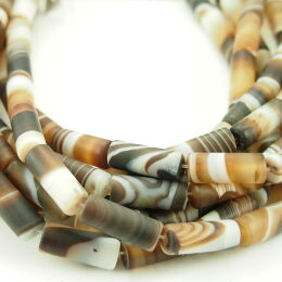 Agat Brązowy Matowy Walce 20x8 mm Walec