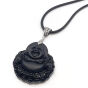 Budda Wisior Czarny Obsydian - 3