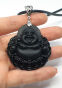 Budda Wisior Czarny Obsydian - 2