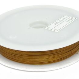 Linka Jubilerska 0.38mm Ciemne Złoto Szpulka 100 metrów