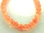 Semitransparent jade beads 12mm Orange cord 40cm