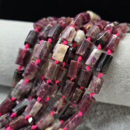 Turmalin Rubelit Słupek 7,5x11mm