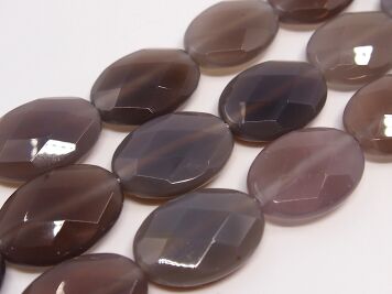 Chalcedony faceted Oval 25/18mm Cord 16pcs