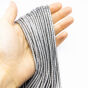Hematyt Oponki 3,2 x1mm Srebrny Matowy Sznur 40cm - 2